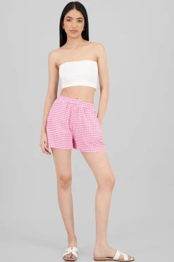 Shasa Gingham Texture Shorts