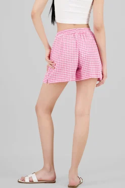 Shasa Gingham Texture Shorts