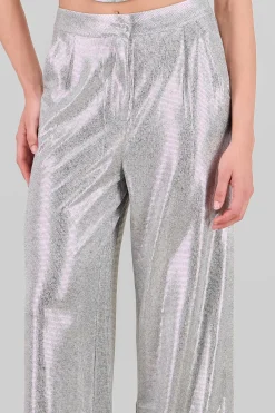 Shasa Glitter Flowy Wide Leg Pants