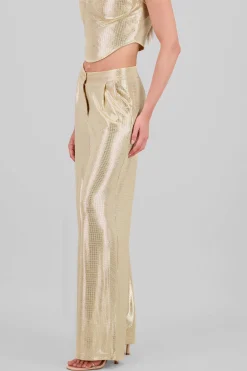 Shasa Glitter Flowy Wide Leg Pants