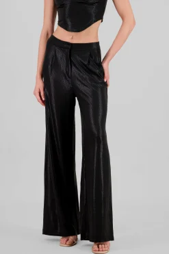 Shasa Glitter Flowy Wide Leg Pants