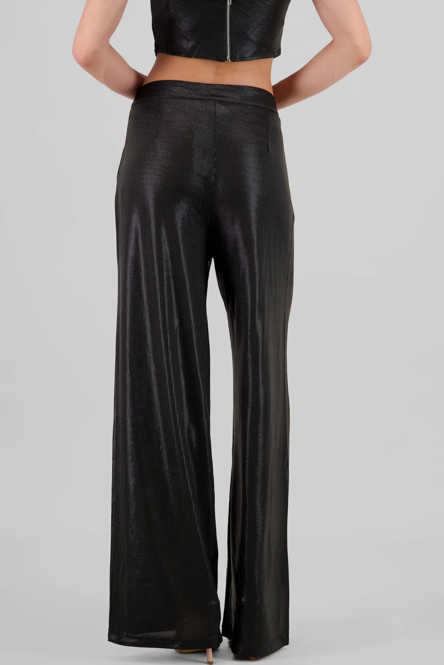 Shasa Glitter Flowy Wide Leg Pants