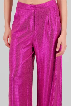 Shasa Glitter Flowy Wide Leg Pants
