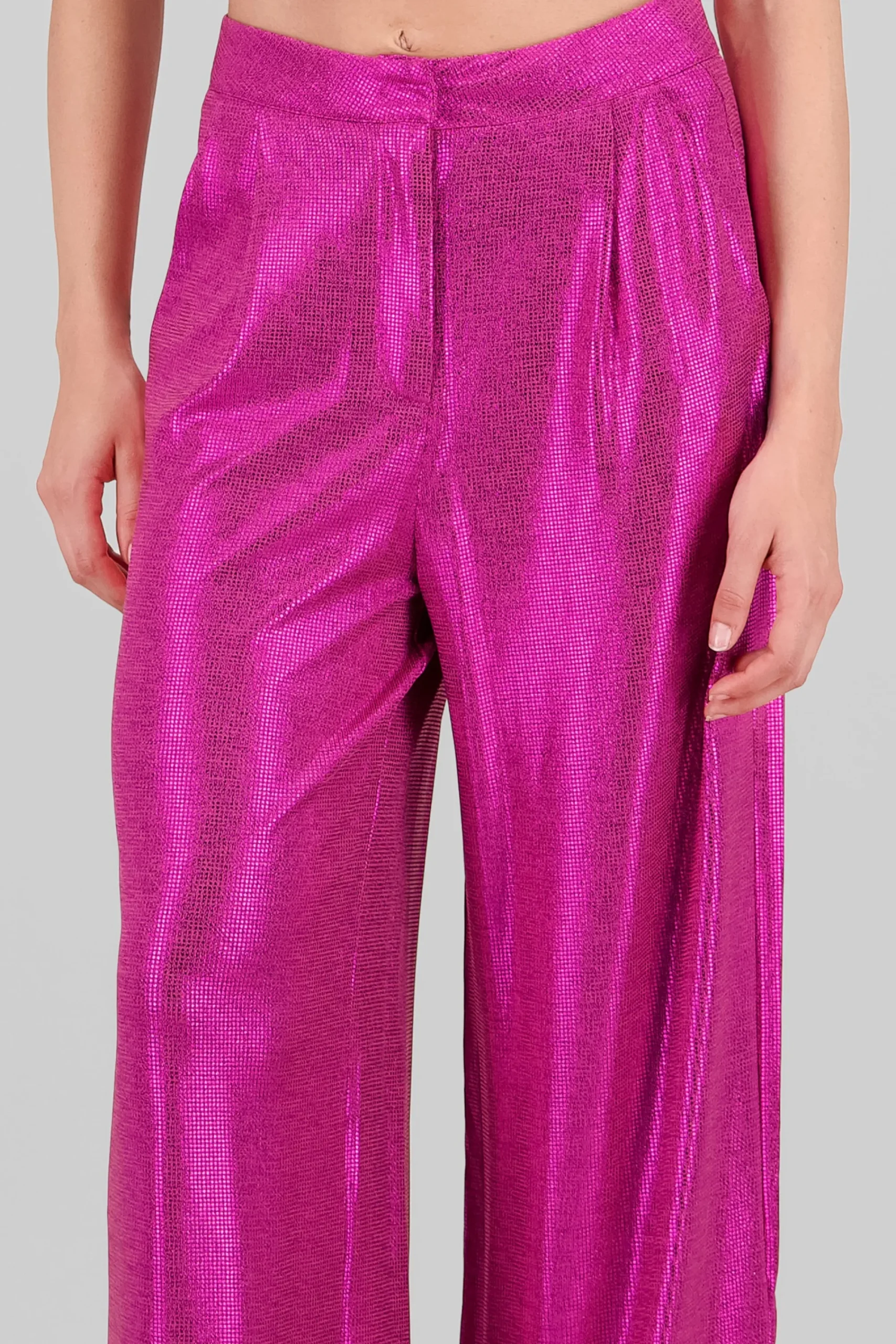 Shasa Glitter Flowy Wide Leg Pants
