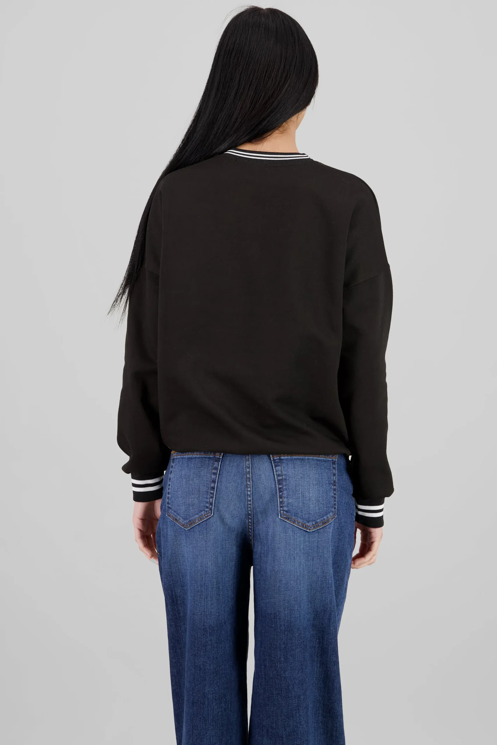Shasa Glitter Number Print Sports Sweatshirt