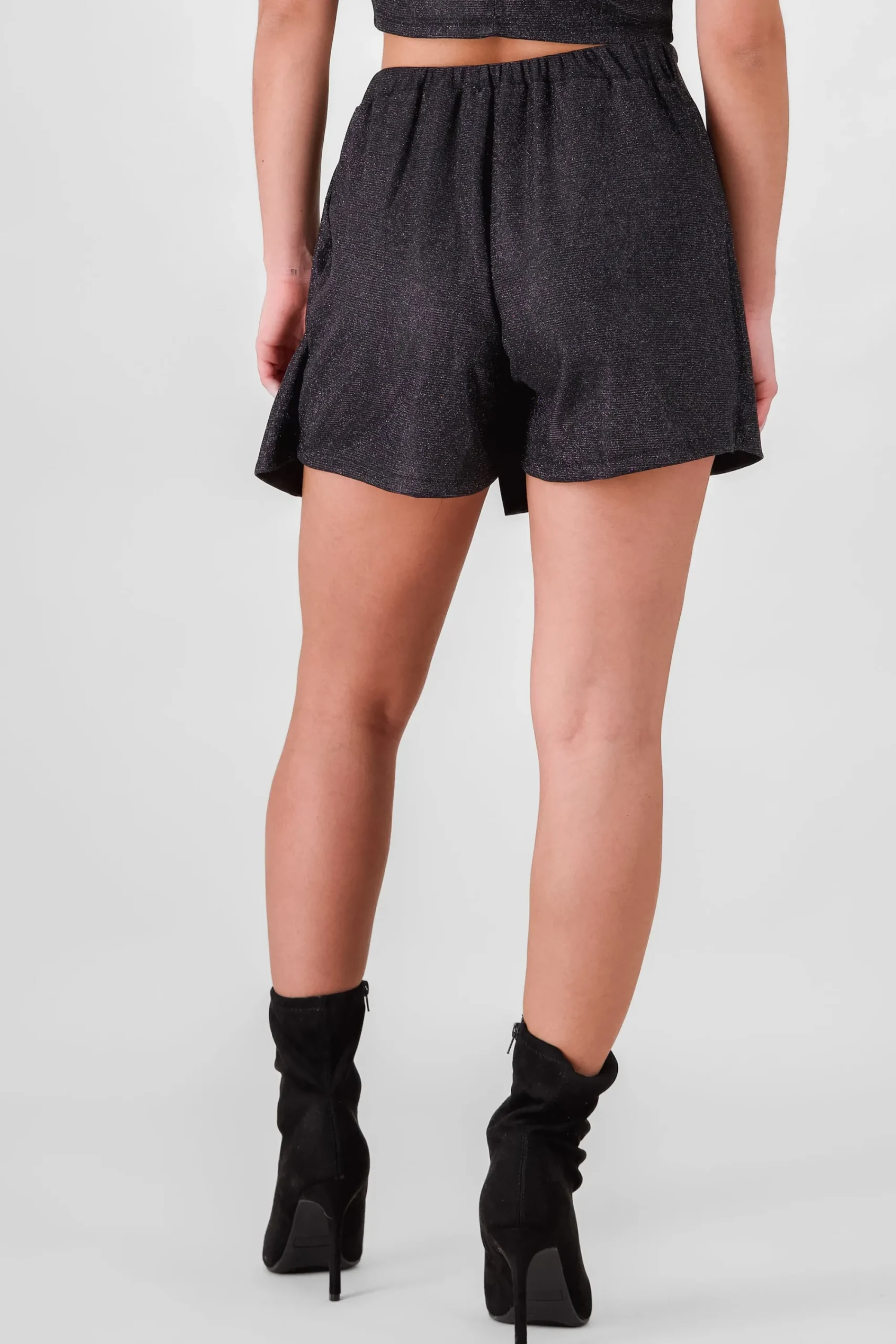 Shasa Glitter Skort with Slit Detail