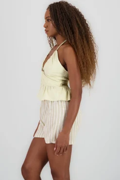 Shasa Halter Cut Out Blouse