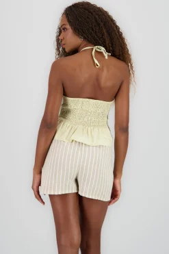 Shasa Halter Cut Out Blouse
