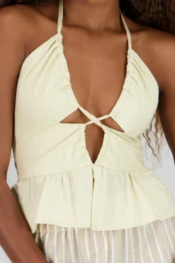 Shasa Halter Cut Out Blouse