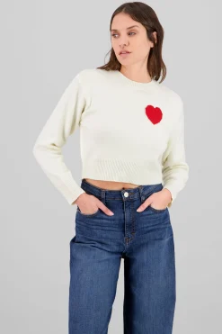 Shasa Heart Crewneck Sweater