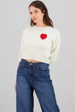 Shasa Heart Crewneck Sweater
