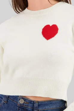 Shasa Heart Crewneck Sweater