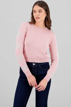 Shasa Heart Detail Sleeve Sweater