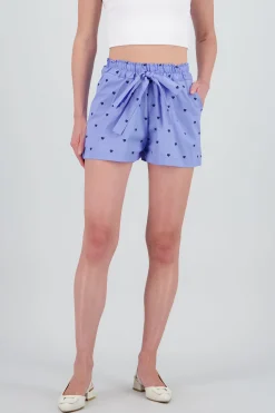 Shasa Heart Elastic Detail Mini Shorts