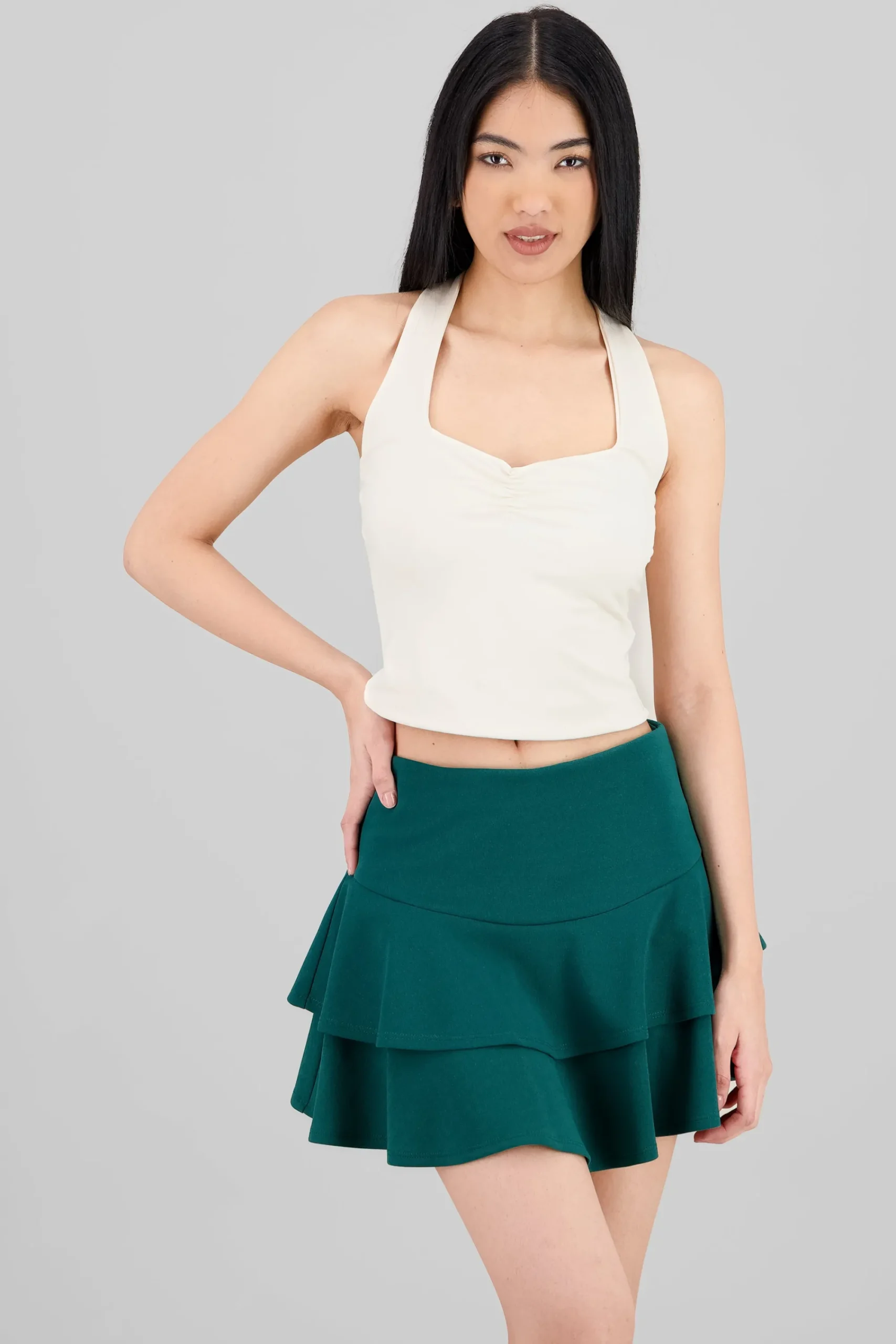Shasa Heart Neckline Halter Top