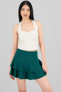 Shasa Heart Neckline Halter Top