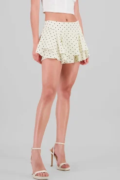 Shasa Heart Ruffle Mini Skirt