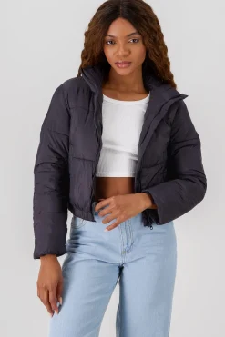 Shasa High Neck Cropped Puffer Jacket