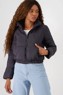 Shasa High Neck Cropped Puffer Jacket