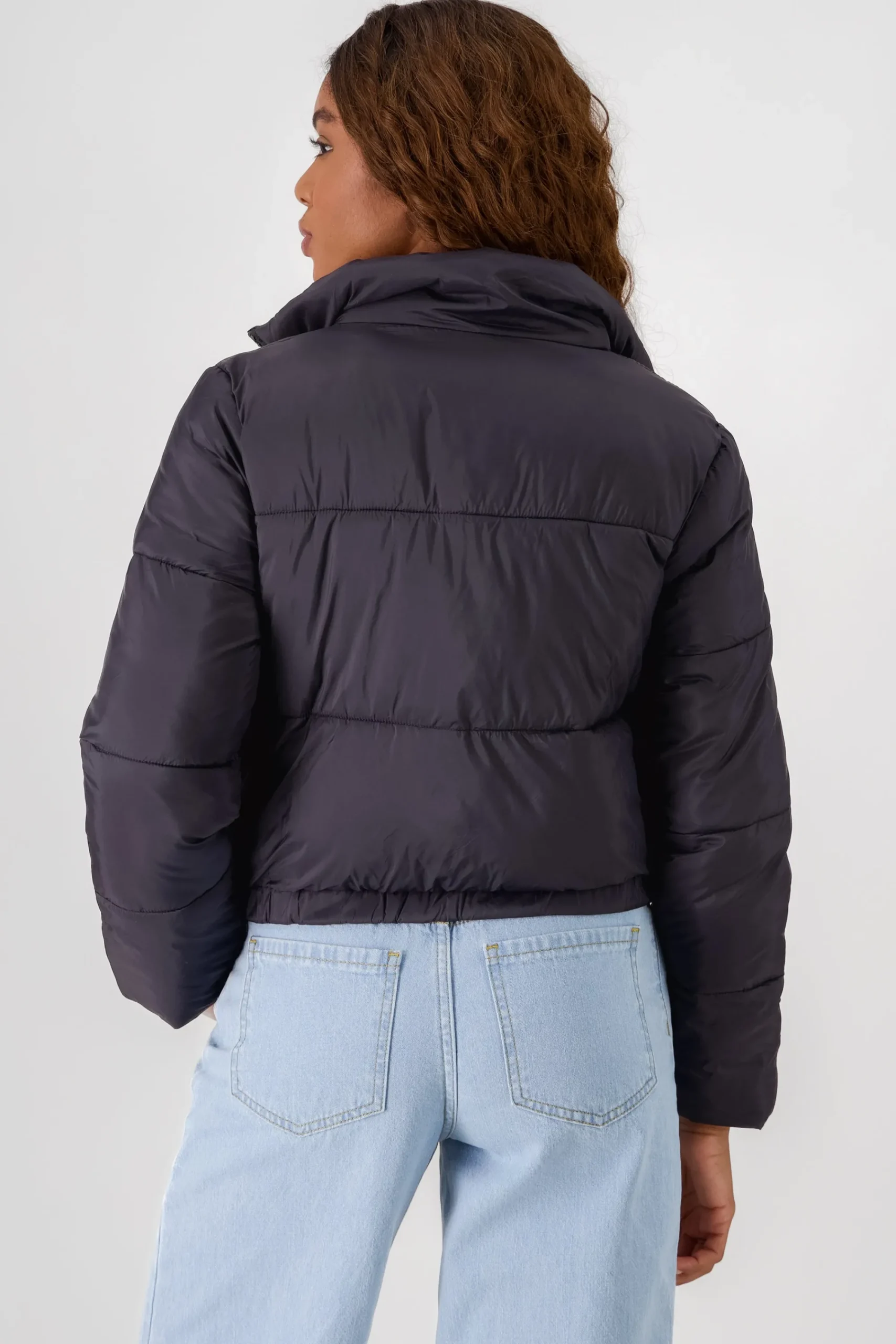 Shasa High Neck Cropped Puffer Jacket