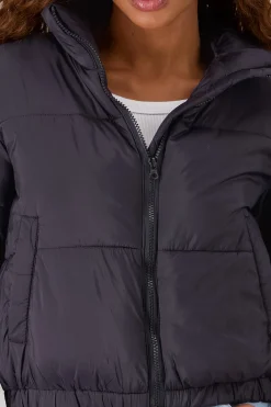 Shasa High Neck Cropped Puffer Jacket