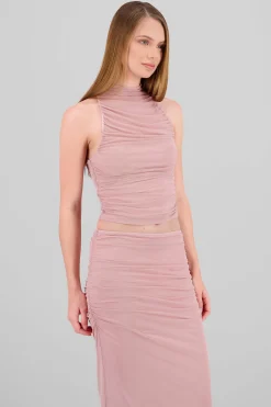 Shasa High Neck Drapped Top