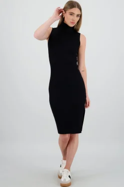 Shasa High Neck Knit Bodycon Dress