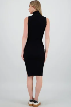 Shasa High Neck Knit Bodycon Dress