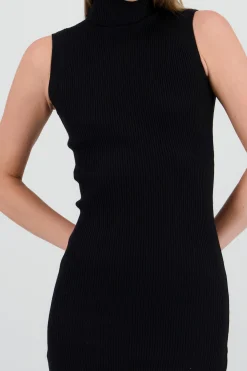 Shasa High Neck Knit Bodycon Dress