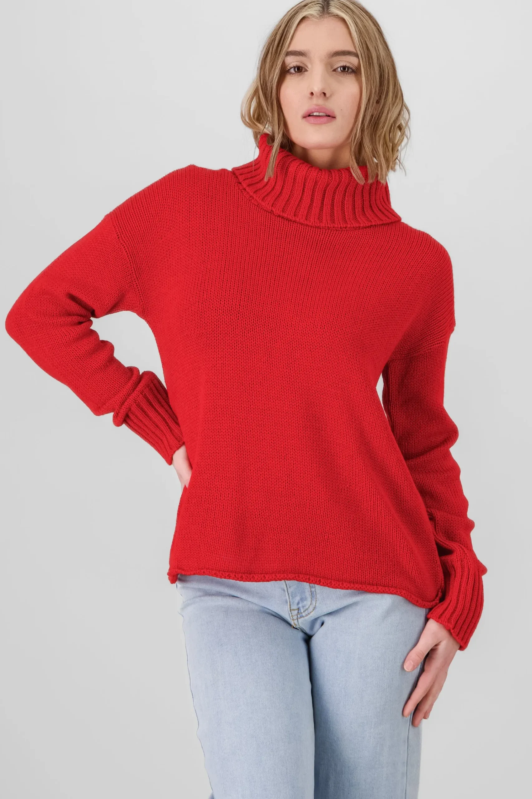 Shasa High Neck Knitted Sweater