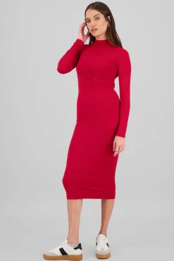 Shasa High Neck Midi Dress