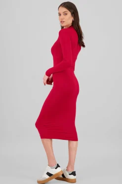 Shasa High Neck Midi Dress