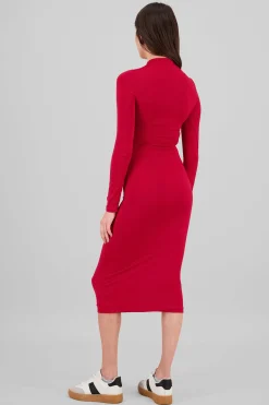 Shasa High Neck Midi Dress