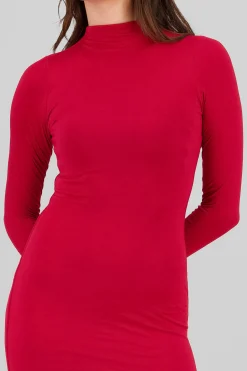 Shasa High Neck Midi Dress