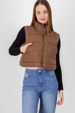 Shasa High Neck Quilted Vest