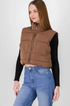 Shasa High Neck Quilted Vest