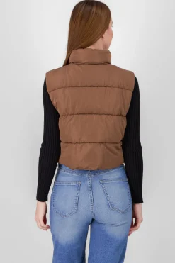 Shasa High Neck Quilted Vest