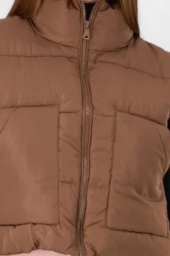 Shasa High Neck Quilted Vest