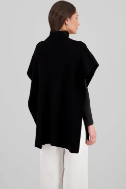 Shasa High Neck Sleeveless Poncho