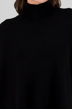 Shasa High Neck Sleeveless Poncho