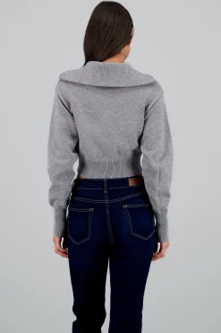 Shasa High Neck Sweater with Zipper