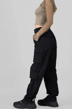 Shasa High Waist Cargo Pants With Pleated Details