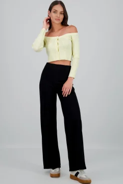 Shasa High Waist Wide Leg Pant