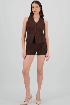 Shasa High Waisted Pleated Shorts