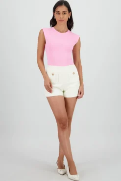 Shasa High Waisted Tweed Shorts
