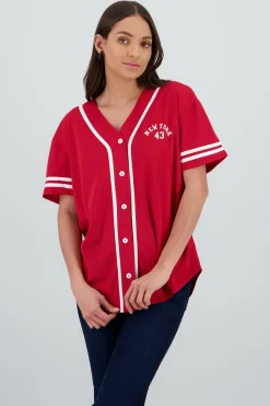 Shasa Jersey T Shirt with Contrast Print