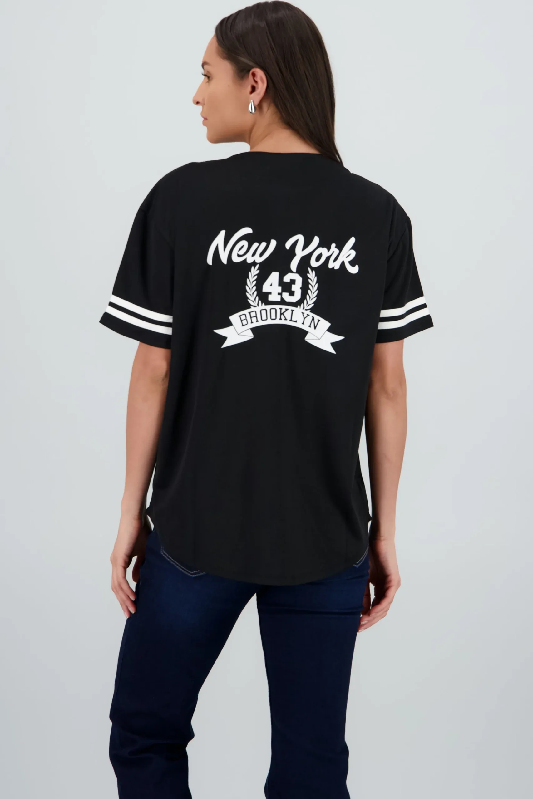 Shasa Jersey T Shirt with Contrast Print