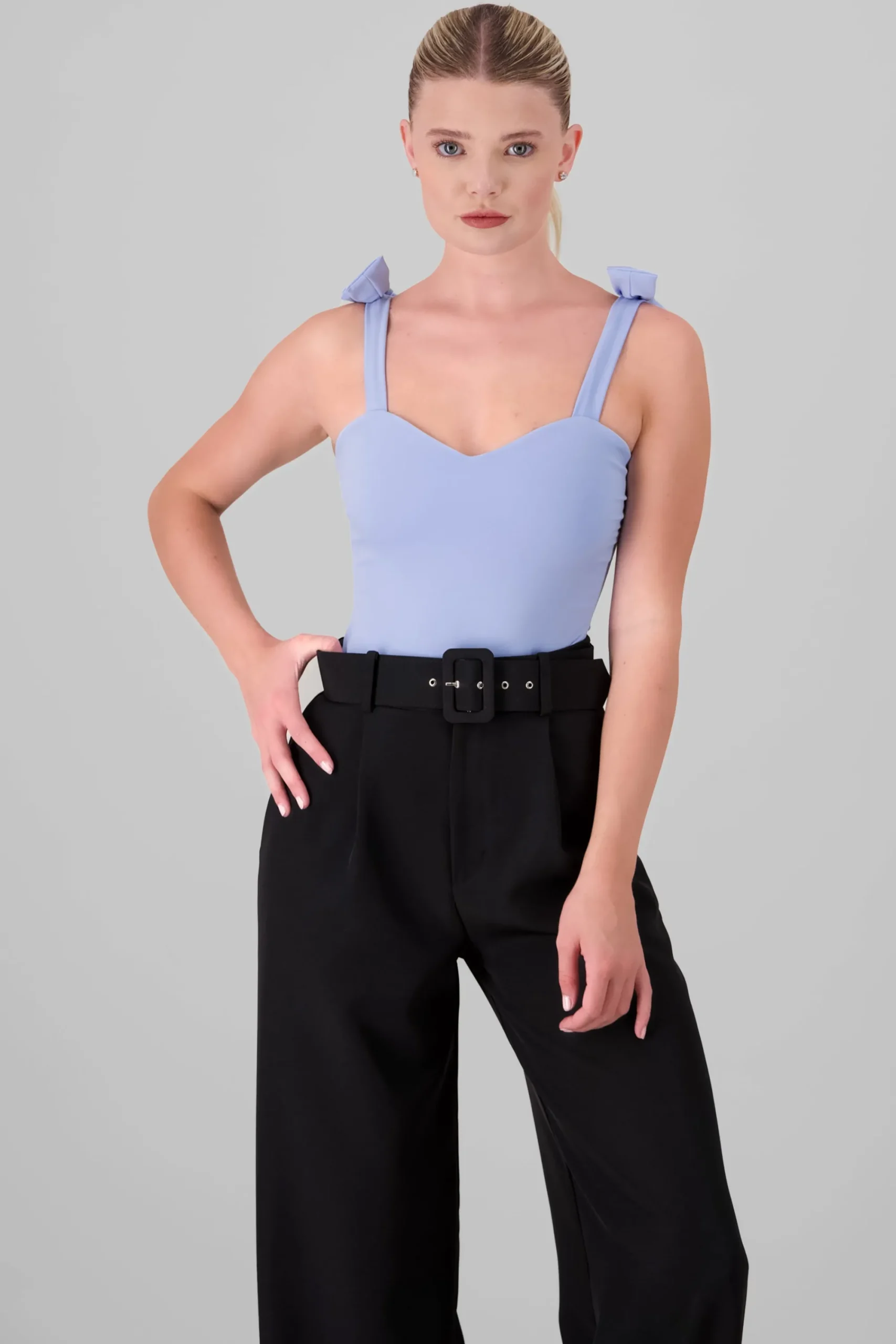 Shasa Jocelyn Bodysuit With Bow Straps