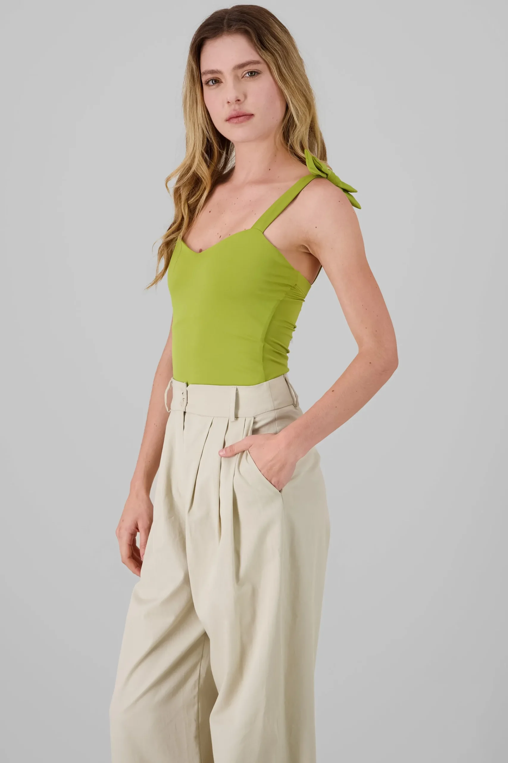Shasa Jocelyn Bodysuit With Bow Straps