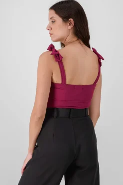 Shasa Jocelyn Bodysuit With Bow Straps